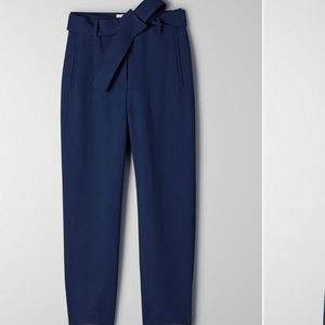 Wilfred New Tie Front Pant in Navy